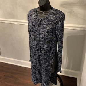 BCBGMAXAZRIA Navy Blue Space Dyed Sweater Dress/Tunic Size M